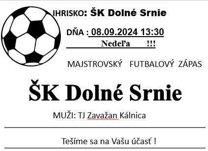 Futbalový zápas dňa 8.9.2024
